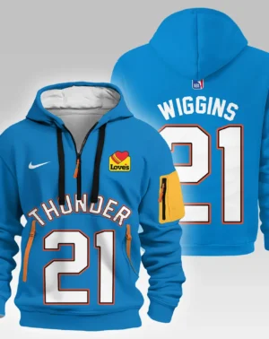 Aaron Wiggins Basketball Hoodie Half Zipper NBA 2025 For Fan Aaron Wiggins HVN1026THDAW052825HODZ