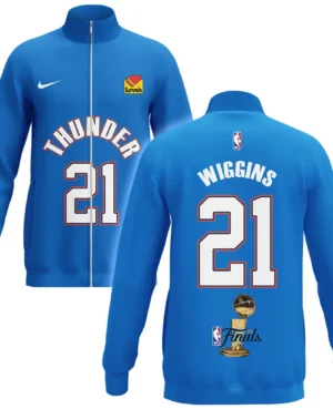 Aaron Wiggins Stand Collar Jacket NBA 2025 For Fan Aaron Wiggins HVN1087AW062325SCJ
