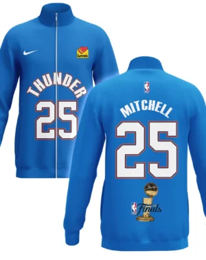 Ajay Mitchell Stand Collar Jacket NBA 2025 For Fan Ajay Mitchell HVN1087AM062325SCJ