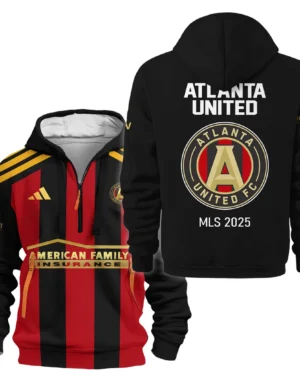 Atlanta United Hoodie Half Zipper NBA 2025 For Fan Atlanta United HVN1096AU062825HODZ