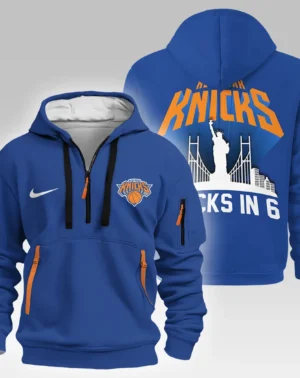Basketball Hoodie Half Zipper NBA 2025 For Fan Basketball HVN1027KNICKS052825HODZ