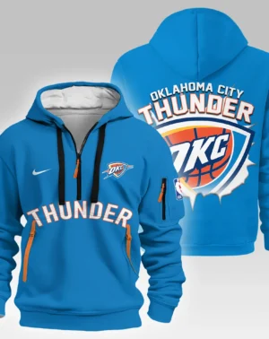 Basketball Hoodie Half Zipper NBA 2025 For Fan Basketball HVN1027THUNDER052825HODZ