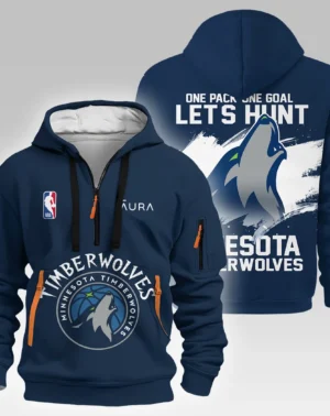 Basketball Hoodie Half Zipper NBA 2025 For Fan Basketball HVN1027WOLVES052825HODZ
