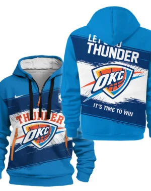 Basketball Hoodie Half Zipper NBA 2025 For Fan Basketball HVN1044OKC060325HODZ