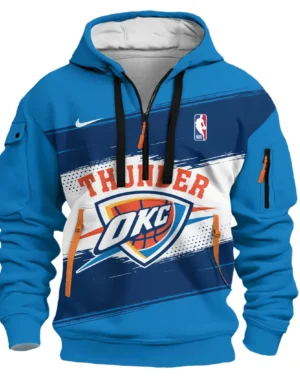 Basketball Hoodie Half Zipper NBA 2025 For Fan Basketball HVN1044OKC060325HODZ