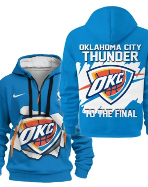 Basketball Hoodie Half Zipper NBA 2025 For Fan Basketball HVN1045THUNDER060325HODZ