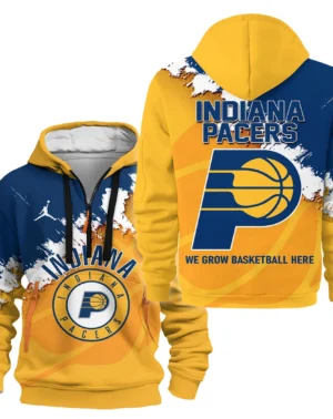 Basketball Hoodie Half Zipper NBA 2025 For Fan Basketball HVN1047PACER060425HODZ