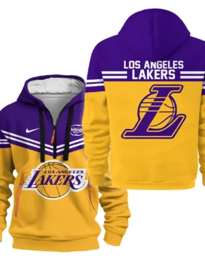 Basketball Hoodie Half Zipper NBA 2025 For Fan Basketball HVN1060LAL061125HODZ