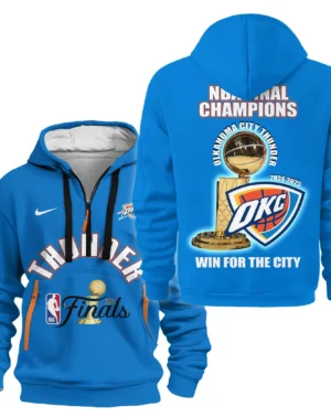 Basketball Hoodie Half Zipper NBA 2025 For Fan Basketball HVN1084OKC062325HODZ