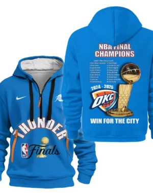 Basketball Hoodie Half Zipper NBA 2025 For Fan Basketball HVN1086OKC062325HODZ