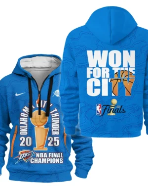 Basketball Hoodie Half Zipper NBA 2025 For Fan Basketball HVN1089OKC062425HODZ