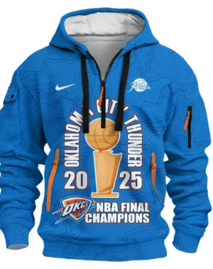 Basketball Hoodie Half Zipper NBA 2025 For Fan Basketball HVN1089OKC062425HODZ