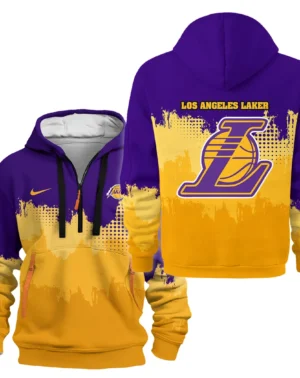 Basketball Hoodie Half Zipper NBA 2025 For Fan Basketball HVN1094LAL062625HODZ