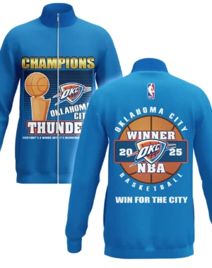 Basketball Stand Collar Jacket NBA 2025 For Fan Basketball HVN1092OKC062425SCJ