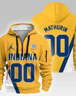 Bennedict Mathurin Basketball Hoodie Half Zipper NBA 2025 For Fan Bennedict Mathurin HVN1026PCBM052825HODZ