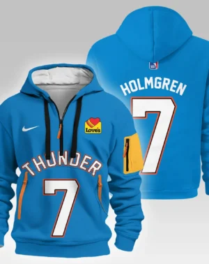 Chet Holmgren Basketball Hoodie Half Zipper NBA 2025 For Fan Chet Holmgren HVN1026THDCH052825HODZ
