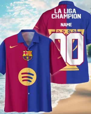 Football Club Hawaiian Shirt La Liga Champion 2025 For Fan Football Club HVN1006LALIGACUS05142025HAW