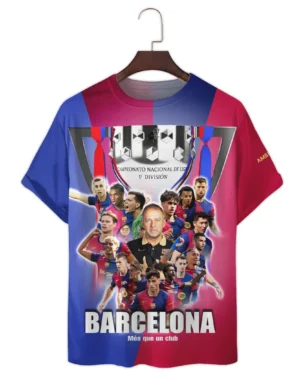 Football Club T-Shirt La Liga Champion 2025 Gifts For Fan Football Club HVN1007LALIGA05142025TS3D