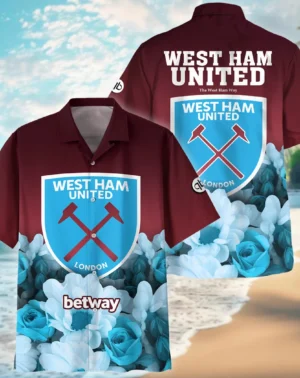 Football Hawaiian Shirt Premier League 2025 Print All The Way, Gift For Fan Football HVN1001WHU05072025HAW