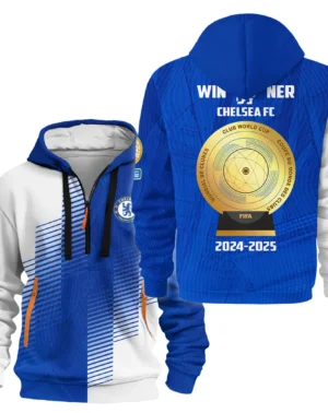 Football Hoodie Half Zipper Club World Cup 2025 Champions For Fan Football HVN11301130071425HODZ