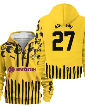 Football Hoodie Half Zipper For Fan HVN1101KA070125HODZ