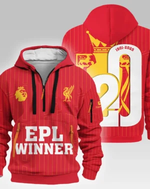 Football Hoodie Half Zipper Premier League 2025 For Fan Football HVN1023EPLCHAMP052725HODZ