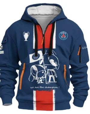Football Hoodie Half Zipper UEFA Champion 2025 For Fan Football HVN1035C1WIN060225HODZ
