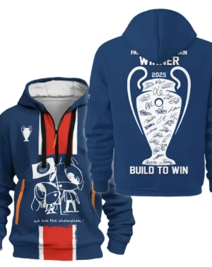 Football Hoodie Half Zipper UEFA Champion 2025 For Fan Football HVN1035C1WIN060225HODZ