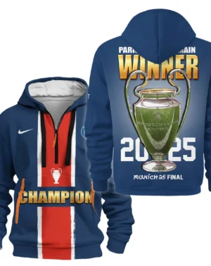 Football Hoodie Half Zipper UEFA Champion 2025 For Fan Football HVN1039C1060225HODZ