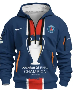 Football Hoodie Half Zipper UEFA Champion 2025 For Fan Football HVN1040C1060325HODZ