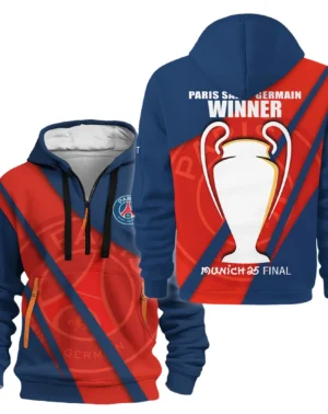 Football Hoodie Half Zipper UEFA Champion 2025 For Fan Football HVN1042C1060325HODZ