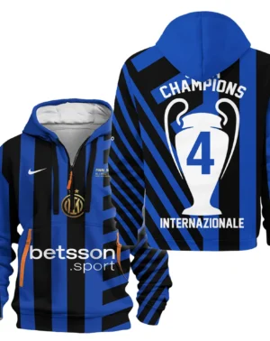 Football Hoodie Half Zipper UEFA Champion League 2025 For Fan Football HVN1033INM053125HODZ