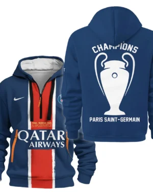Football Hoodie Half Zipper UEFA Champion League 2025 For Fan Football HVN1033PSG053125HODZ
