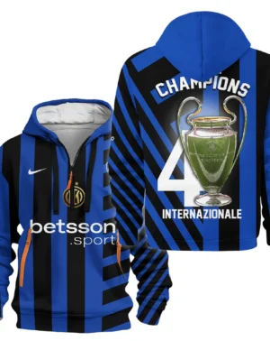 Football Hoodie Half Zipper UEFA Champion League 2025 For Fan Football HVN1034INTR053125HODZ
