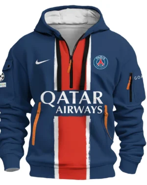Football Hoodie Half Zipper UEFA Champion League 2025 For Fan Football HVN1034PSG053125HODZ