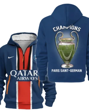 Football Hoodie Half Zipper UEFA Champion League 2025 For Fan Football HVN1034PSG053125HODZ