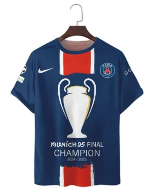 Football Star T-Shirt UEFA Champion 2025 For Sport Fans HVN1040C1060325TS3D