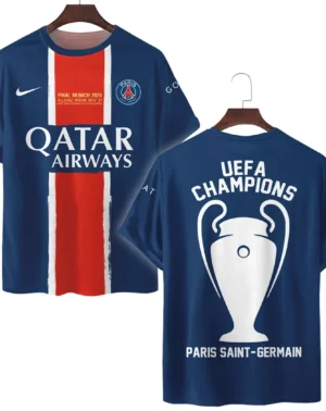 Football Star T-Shirt UEFA Champion League 2025 For Sport Fans HVN1033PSG053125TS3D