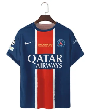 Football Star T-Shirt UEFA Champion League 2025 For Sport Fans HVN1033PSG053125TS3D