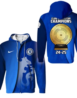 Football Zipper Hoodie Club World Cup 2025 Champions For Fan Football HVN11321132071425ZHD