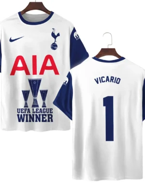 Footballer Football Team T-Shirt  UEFA League Cup 2025 For Fan Footballer HVN1017GV052425