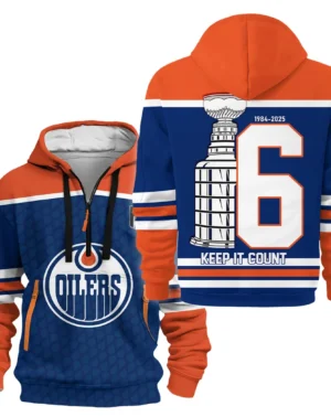 Hockey Hoodie Half Zipper NHL 2025 For Sport Fans HVN1048OILER060525HODZ
