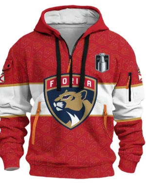 Hockey Hoodie Half Zipper NHL 2025 For Sport Fans HVN1048PANTHERS060525HODZ
