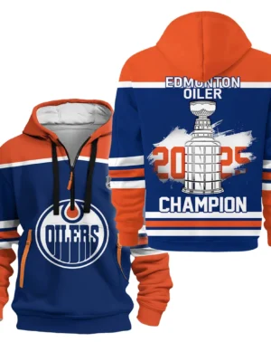 Hockey Hoodie Half Zipper NHL 2025 For Sport Fans HVN1050OILER060525HODZ