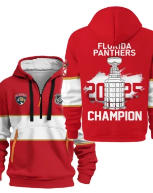 Hockey Hoodie Half Zipper NHL 2025 For Sport Fans HVN1050PANTHER060525HODZ