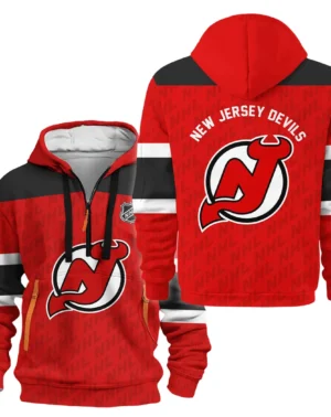 Hockey Hoodie Half Zipper NHL 2025 For Sport Fans HVN1053NJD060625HODZ