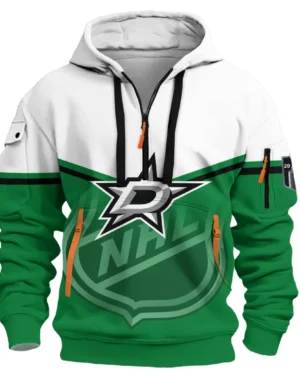 Hockey Hoodie Half Zipper NHL 2025 For Sport Fans HVN1054DAL060625HODZ