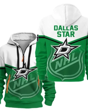 Hockey Hoodie Half Zipper NHL 2025 For Sport Fans HVN1054DAL060625HODZ