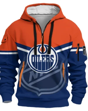 Hockey Hoodie Half Zipper NHL 2025 For Sport Fans HVN1054EDM060625HODZ
