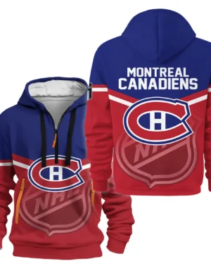 Hockey Hoodie Half Zipper NHL 2025 For Sport Fans HVN1054MTL060625HODZ